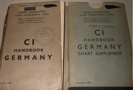 Copie du <i>Counter-Intelligence Handbook - Germany</i> produit par les Britanniques (DGm)
