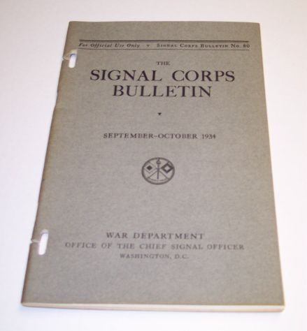 Signal Corps Bulletins 1940 or earlier on cryptography