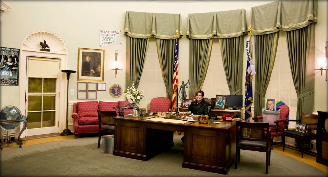 Photo de l'Oval Office avec Palin et téléphone rouge